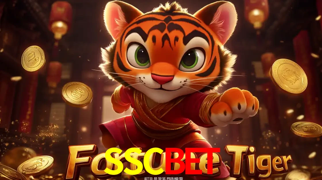 O carismático mascote do jogo de slot Fortune Tiger, um tigre fofo em pose de artes marciais, pronto para trazer sorte e multiplicadores de ganhos no cassino online SSCBET.